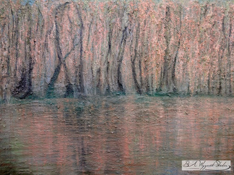 Spring Reflections | Original Oil Painting on Sculptural Base